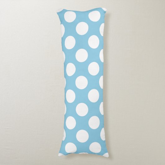 Coussins Longs Pois Bleus, Motif Pointe Polka, Points, Pointe (Devant (Vertical))