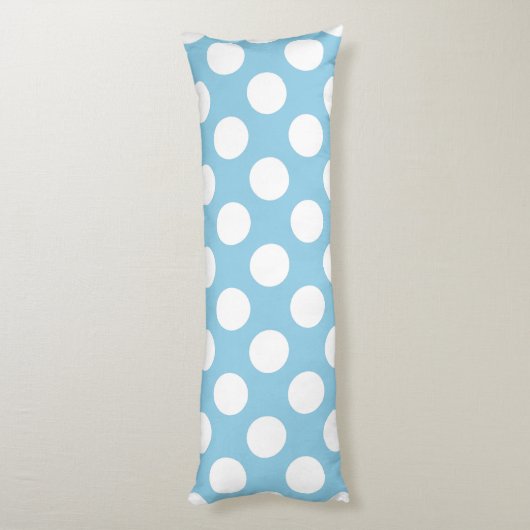 Coussins Longs Pois Bleus, Motif Pointe Polka, Points, Pointe (Dos (Vertical))