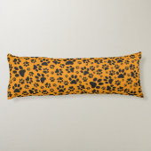 Coussins Longs Pois de chien noir et blanc Pointe Polka sur dahli (Dos)