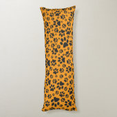 Coussins Longs Pois de chien noir et blanc Pointe Polka sur dahli (Dos (Vertical))