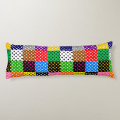 Coussins Longs Pois de surfaces composées multicolores (Dos)