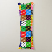 Coussins Longs Pois de surfaces composées multicolores (Devant (Vertical))