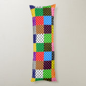Coussins Longs Pois de surfaces composées multicolores (Dos (Vertical))