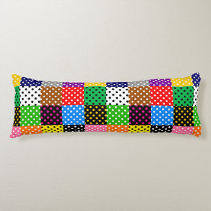 Coussins Longs Pois de surfaces composées multicolores