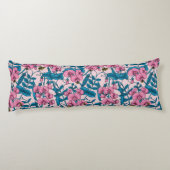 Coussins Longs Pois doux et bourdons, rose et bleu (Dos)