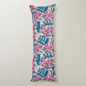 Coussins Longs Pois doux et bourdons, rose et bleu (Dos (Vertical))