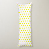 Coussins Longs Pois Jaune Points Blanc Couleurs Personnalisées Jo (Dos (Vertical))