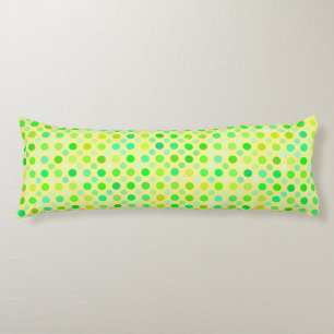 Coussins Longs pois jaunes et verts