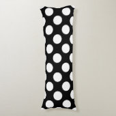 Coussins Longs Pois noirs et blancs, Motif Polka (Devant (Vertical))