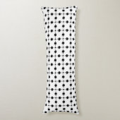 Coussins Longs Pois noirs, Motif à points Polka, points, pointill (Devant (Vertical))