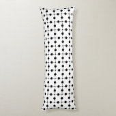 Coussins Longs Pois noirs, Motif à points Polka, points, pointill (Dos (Vertical))