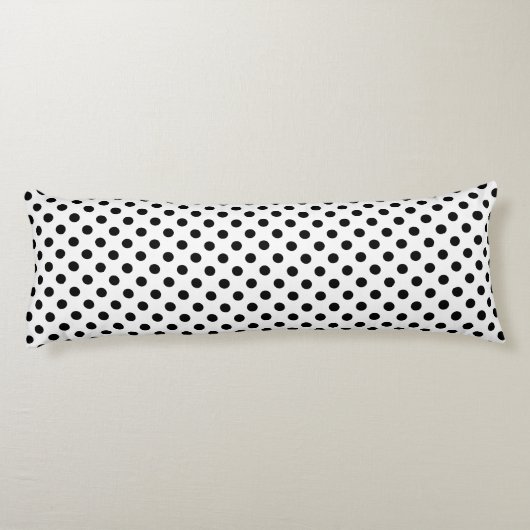 Coussins Longs Pois noirs sur Arrière - plan blanc (Dos)