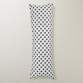 Coussins Longs Pois noirs sur Arrière - plan blanc (Devant (Vertical))