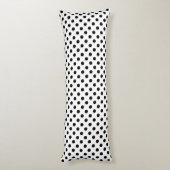 Coussins Longs Pois noirs sur Arrière - plan blanc (Dos (Vertical))