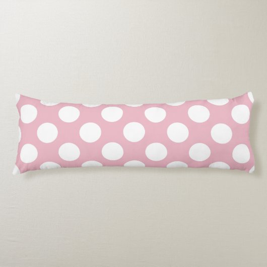 Coussins Longs Pois roses, Motif Pointe Polka, Points, Pointe (Devant)