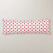 Coussins Longs Pois rouges, Motif à points polka, points, pointil (Dos)