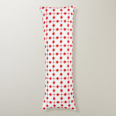 Coussins Longs Pois rouges, Motif à points polka, points, pointil (Devant (Vertical))