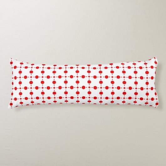 Coussins Longs Pois rouges, Motif à points polka, points, pointil (Devant)