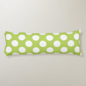 Coussins Longs Pois verts, Motif à points Polka, points, pointill (Dos)