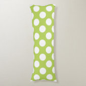 Coussins Longs Pois verts, Motif à points Polka, points, pointill (Devant (Vertical))