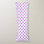Coussins Longs Pois violets, Motif à points Polka, points, pointi (Devant (Vertical))