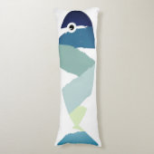 Coussins Longs Poisson bleu de natation Abstraite (Devant (Vertical))