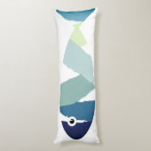 Coussins Longs Poisson bleu de natation Abstraite (Dos (Vertical))
