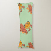 Coussins Longs Poisson rouge fantaisiste d'art folklorique | Fant (Devant (Vertical))