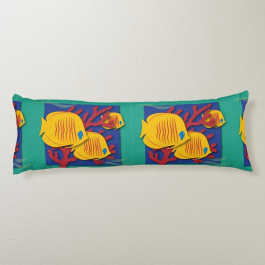 Coussins Longs Poisson tropical (Dos)