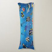 Coussins Longs Poissons tropicaux nageant Fond (Devant (Vertical))