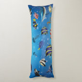 Coussins Longs Poissons tropicaux nageant Fond (Dos (Vertical))