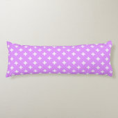Coussins Longs Polka blanche croise sur lilas (Devant)