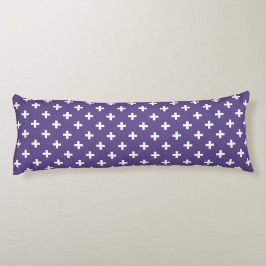 Coussins Longs Polka blanche croise sur ultra violet (Dos)