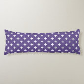 Coussins Longs Polka blanche croise sur ultra violet (Devant)