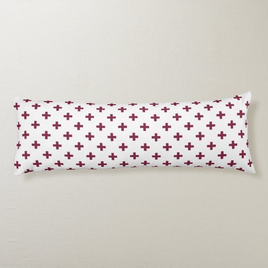 Coussins Longs Polka de mûre croise sur blanc (Dos)