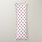 Coussins Longs Polka de mûre croise sur blanc (Dos (Vertical))