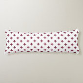 Coussins Longs Polka de mûre croise sur blanc (Devant)
