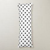 Coussins Longs Polka noire croise sur blanc (Dos (Vertical))
