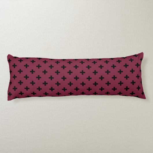 Coussins Longs Polka noire croise sur mûrier (Dos)