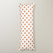Coussins Longs Polka orange croise sur blanc (Dos (Vertical))