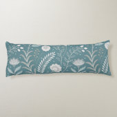 Coussins Longs Polyester brossé à impression florale moderne (Dos)