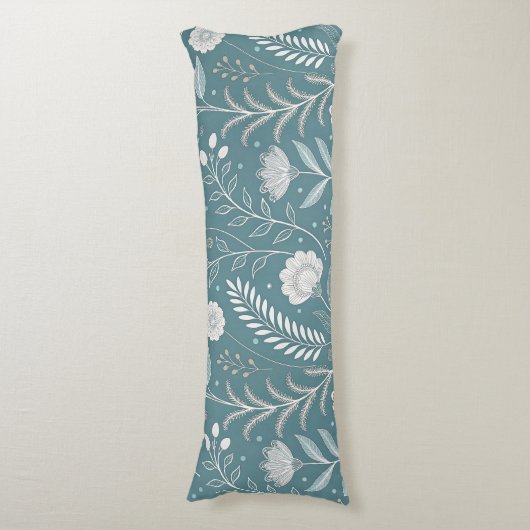 Coussins Longs Polyester brossé à impression florale moderne (Devant (Vertical))