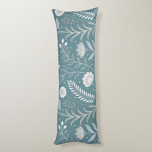 Coussins Longs Polyester brossé à impression florale moderne (Dos (Vertical))