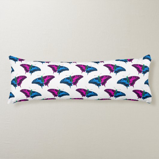 Coussins Longs Polysexual Pride Flag Swallowtail Butterfly (Devant)