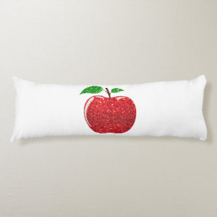 Coussins Longs Pomme Faux Parties scintillant rouge