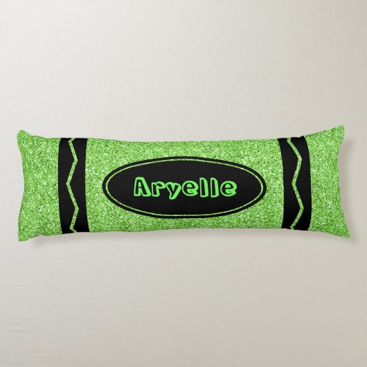 Coussins Longs Pomme Parties scintillant verte Crayon Oreiller co (Dos)
