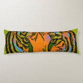 Coussins Longs Pop Art TIGER HEAD + votre backgr. & idées (Dos)