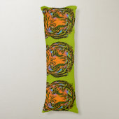 Coussins Longs Pop Art TIGER HEAD + votre backgr. & idées (Devant (Vertical))