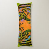 Coussins Longs Pop Art TIGER HEAD + votre backgr. & idées (Dos (Vertical))