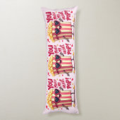 Coussins Longs Popcorn Heart Pop Valentine Design (Dos (Vertical))